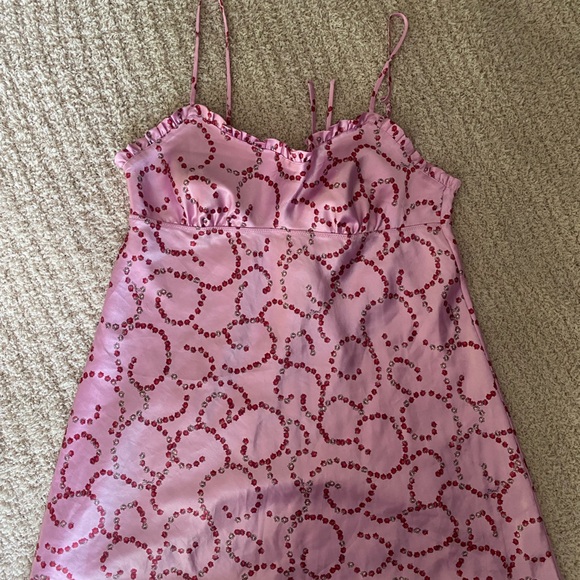 Victoria Secret rose and pink babydoll, satin, size M - Picture 2 of 4